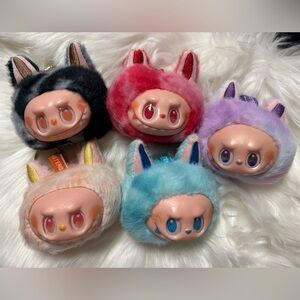 Set of 5 Labubu Monster keychains